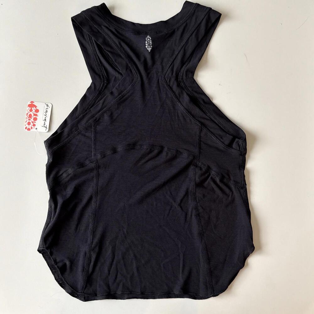 FP Movement by Free People Silver Lining Tempo Tank Black NWT Size M - Picture 7 of 8